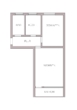 Grundriss - Sonnige 2 Zimmerwohnung mit Balkon, EBK und Garagenstellplatz