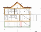 Schnitt - Modernes, ökologisch optimiertes Traumhaus in unverbaubarer Naturlage.