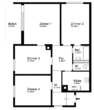 Grundriss - Sonnige 3,5-Zimmerwohnung mit toller Aussicht, Einbauküche und Garage! Auch WG-geeignet!