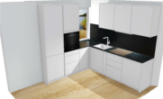 Küche / 3D Ansicht / Beispiel Bild für die Küche - Hochwertige, sanierte 3,5 Zimmerwohnung mit EBK und 2 Balkonen im beliebten Stuttgarter Westen!