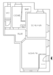 Grundriss - Gemütliche 2-Zimmer Wohnung mit Küche im Stuttgarter Westen!