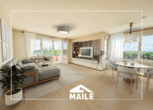 Wohn-Ess-Bereich - Sonnige 3-Zimmer Wohnung mit Balkon und TG-Stellplatz!