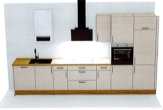 Küche 3D-Ansicht - Modernisierte 3-Zimmerwohnung mit EBK, Terrasse und Garten!