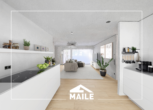 Wohn-Ess-Bereich - Großzügige 3,5-Zimmer Wohnung mit Balkon und TG-Stellplatz!