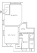 Grundriss - Möblierte 2-Zimmer-Wohnung mit Einbauküche im beliebten Stuttgarter Westen!