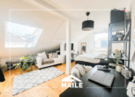 Wohn-Esszimmer - Lichtdurchflutete 4-Zimmer-Dachgeschosswohnung im Herzen des Stuttgarter Westens!