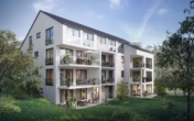 Außenansicht Visualisierung - Neubau 2-Zimmer Wohnung im Gartengeschoss mit Terrasse/Gartenanteil und TG-Stellplatz!