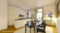Beispiel Küche/essen - 120qm Altbau-Charme mit Terrasse im Herzen der City!